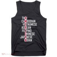 Asian American Pride Stop Asian Hate Distressed Tank Top thumb 0