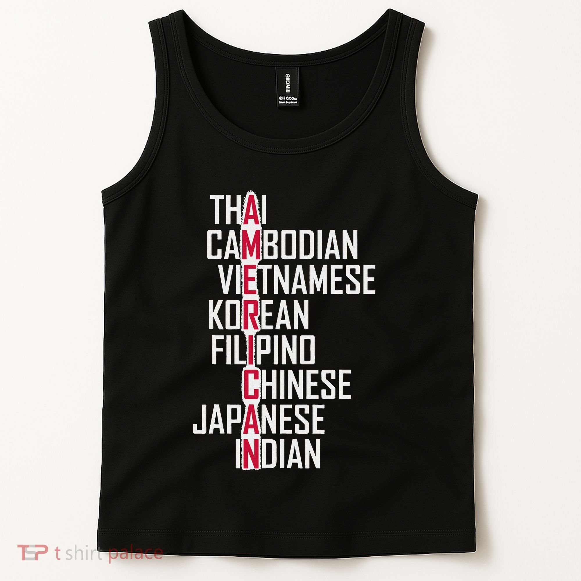 Asian American Pride Stop Asian Hate Distressed Tank Top