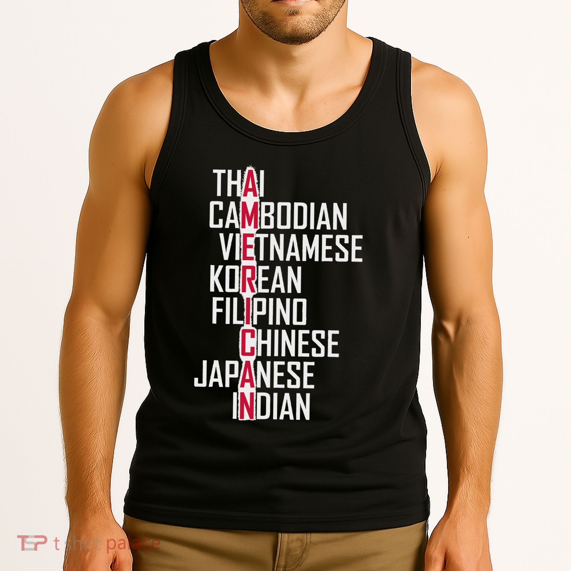 Asian American Pride Stop Asian Hate Distressed Tank Top