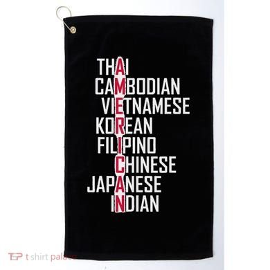 Asian American Pride Stop Asian Hate Distressed Golf Towel