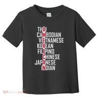 Asian American Pride Stop Asian Hate Distressed Toddler T-Shirt thumb 0