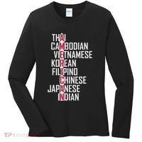 Asian American Pride Stop Asian Hate Distressed Women's Long Sleeve Shirt thumb 0