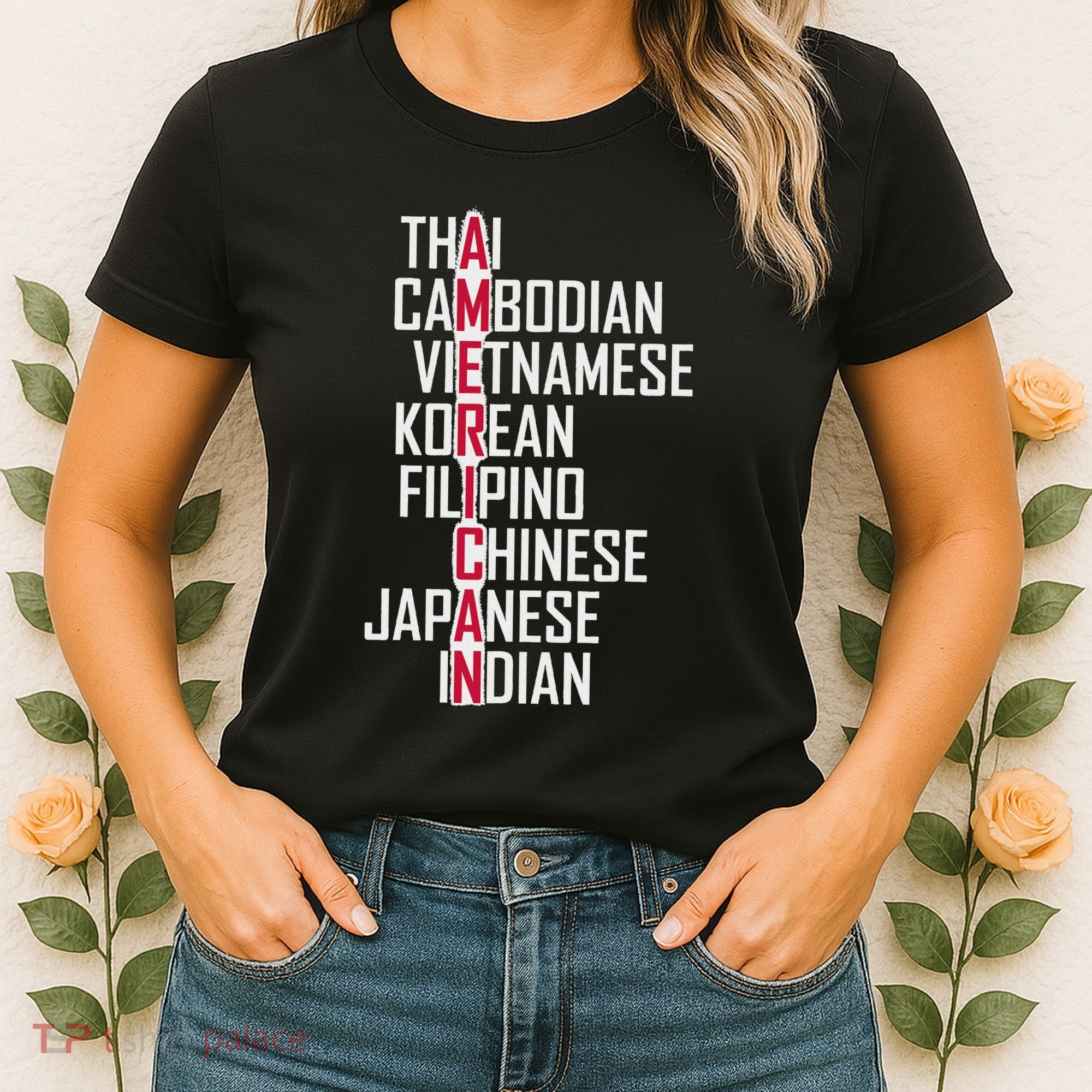 Asian American Pride Stop Asian Hate Distressed Women's T-Shirt
