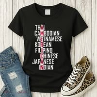 Asian American Pride Stop Asian Hate Distressed Women's T-Shirt thumb 3