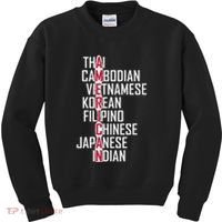 Asian American Pride Stop Asian Hate Distressed Kids Sweatshirt thumb 0