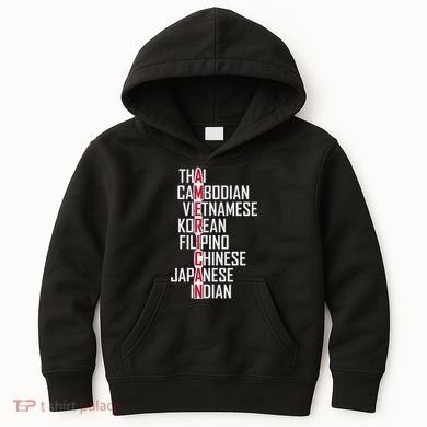 Asian American Pride Stop Asian Hate Distressed Kids Hoodie