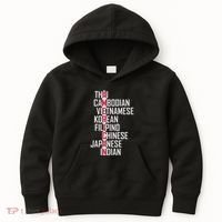 Asian American Pride Stop Asian Hate Distressed Kids Hoodie thumb 0
