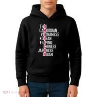 Asian American Pride Stop Asian Hate Distressed Kids Hoodie thumb 4