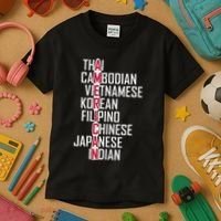 Asian American Pride Stop Asian Hate Distressed Kids T-Shirt thumb 3