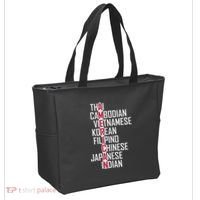 Asian American Pride Stop Asian Hate Distressed Tote Bag thumb 2