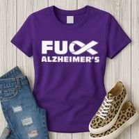 Alzheimer's Awareness Products Purple Support ALZ Women's T-Shirt thumb 3