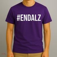 Alzheimer's Awareness Purple Ribbon Dementia Mom Dad Grandpa T-Shirt thumb 3