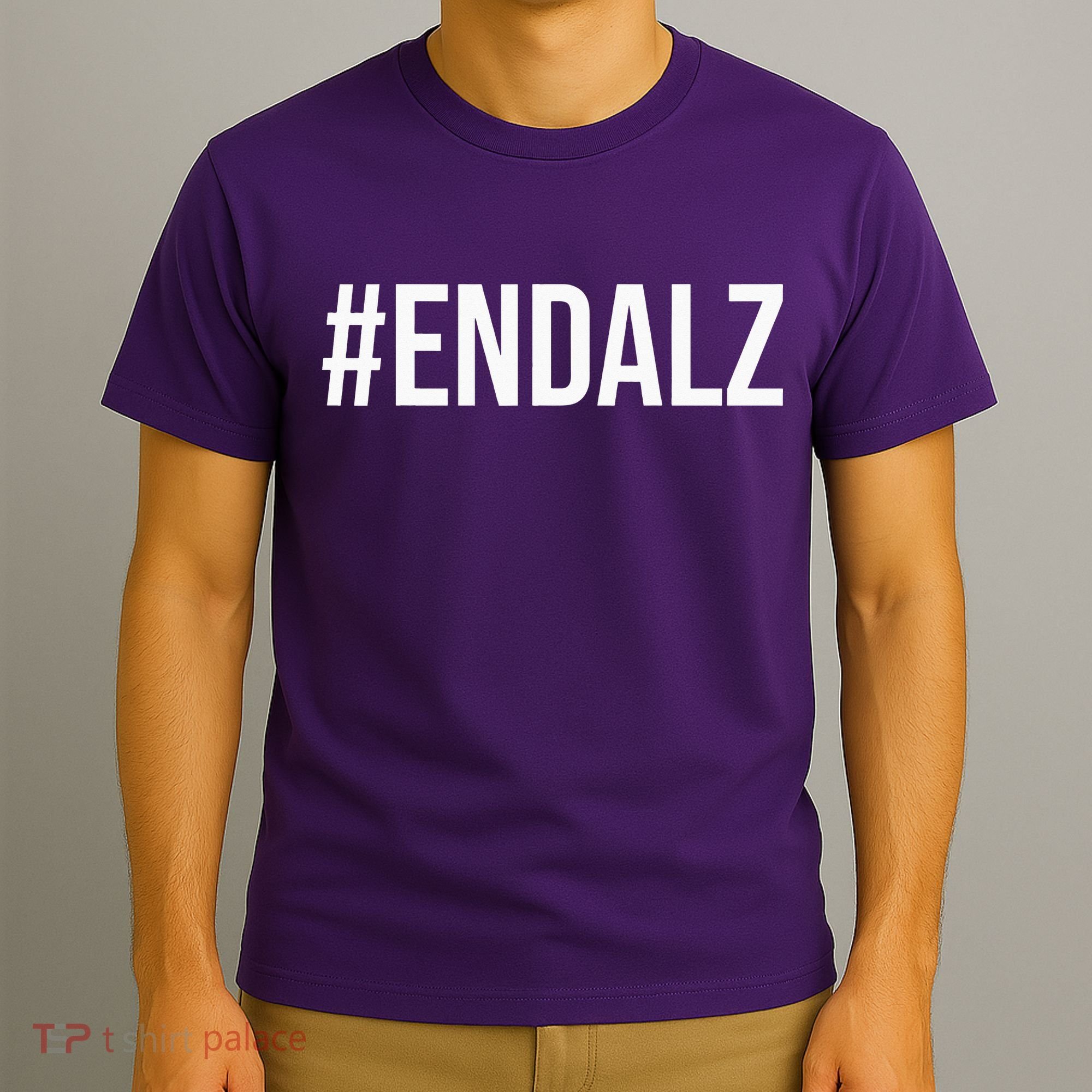 Alzheimer's Awareness Purple Ribbon Dementia Mom Dad Grandpa T-Shirt