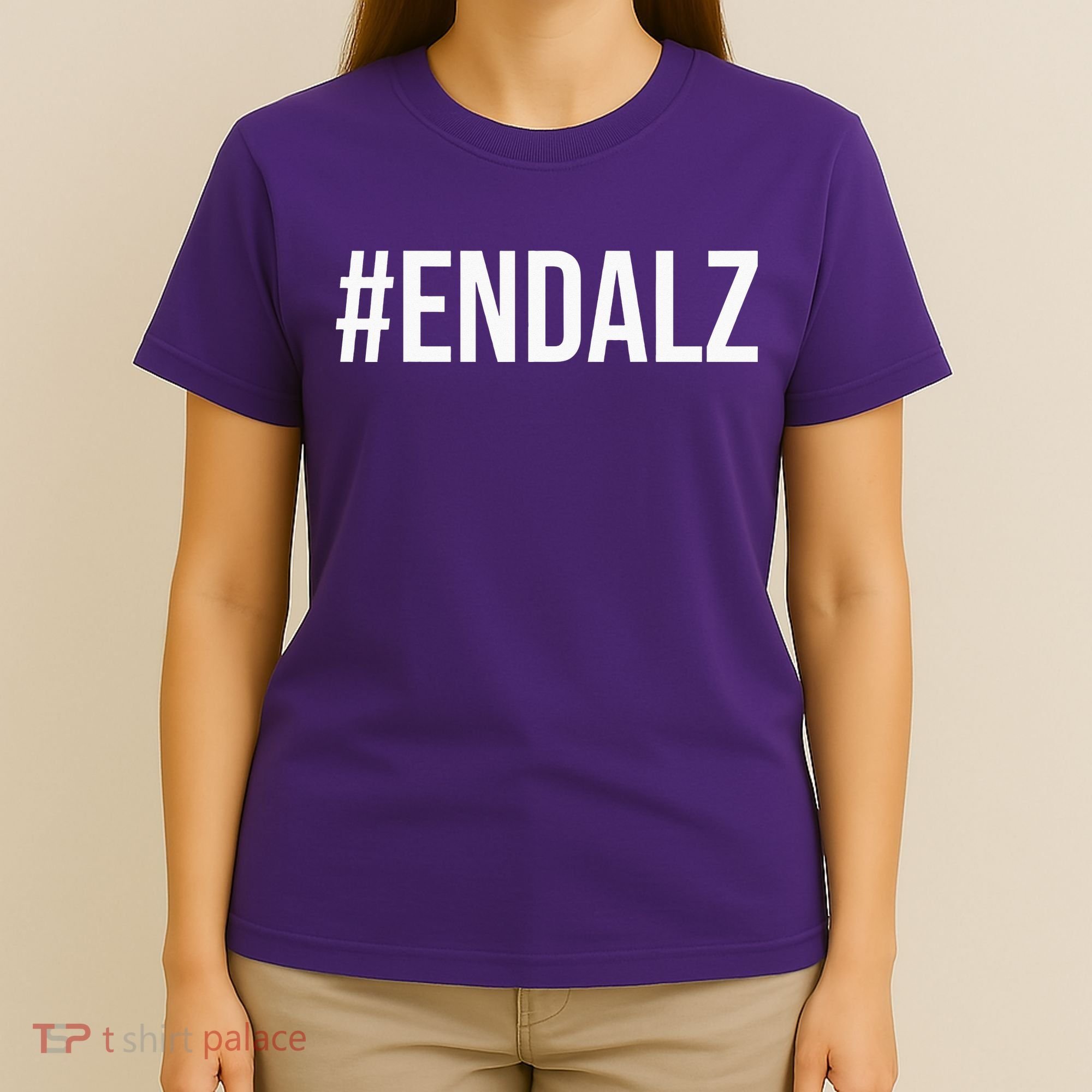 Alzheimer's Awareness Purple Ribbon Dementia Mom Dad Grandpa T-Shirt