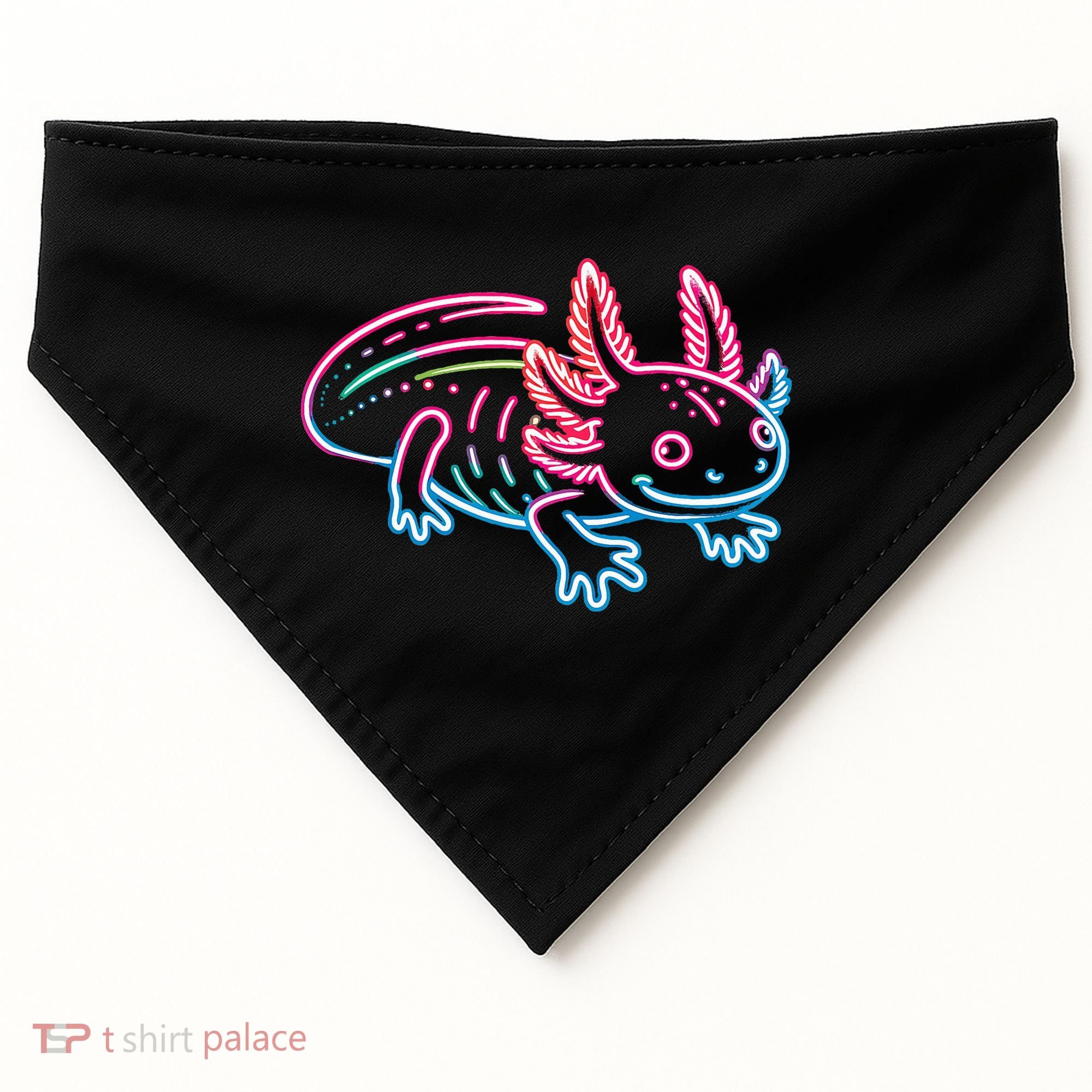 Axolotl Animal Pop Art Cute Axolotl Lover USA-Made Doggie Bandana