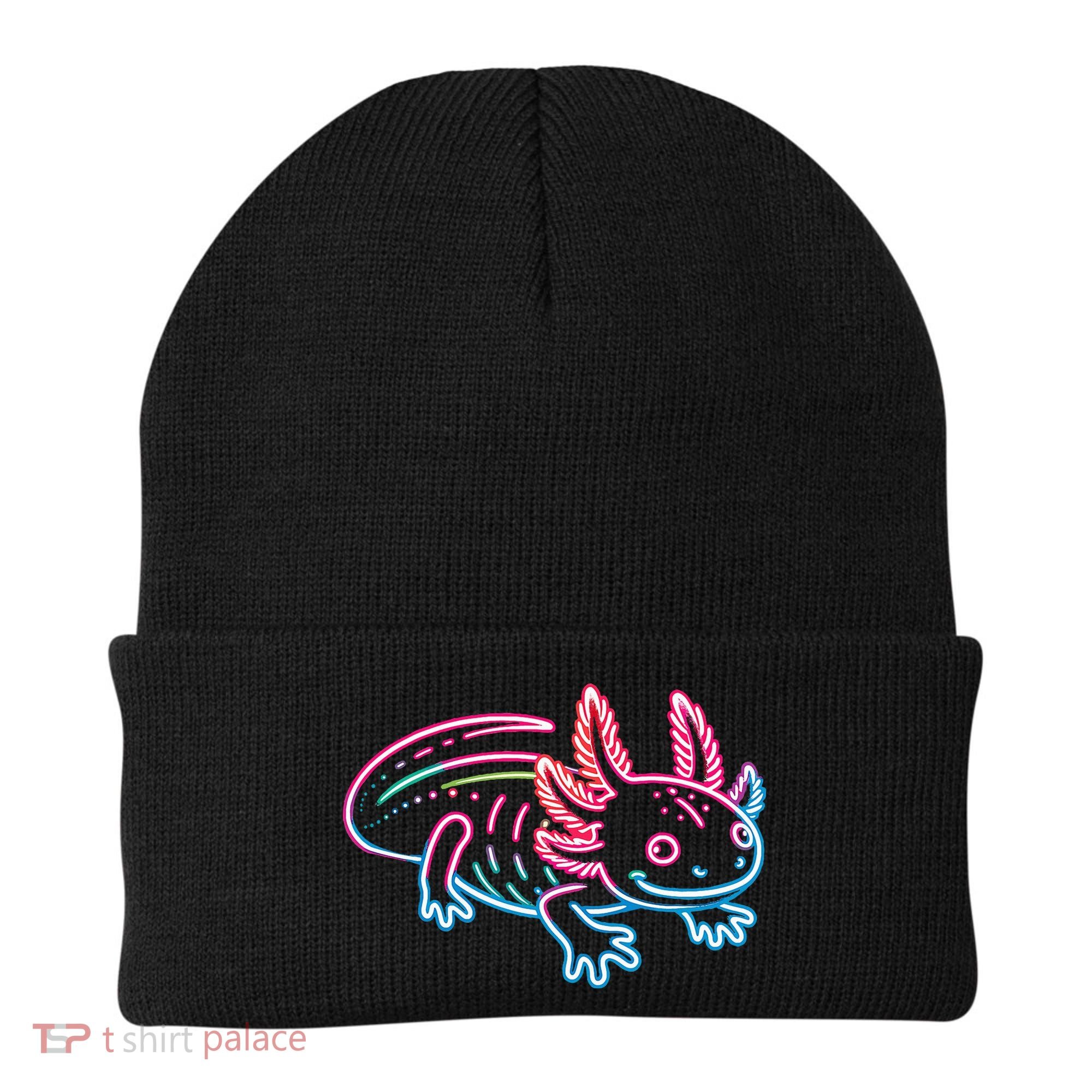Axolotl Animal Pop Art Cute Axolotl Lover Beanie