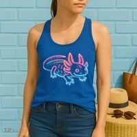 Axolotl Animal Pop Art Cute Axolotl Lover Women's Tank Top thumb 2