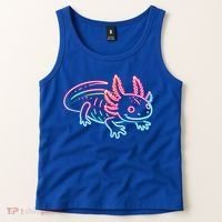 Axolotl Animal Pop Art Cute Axolotl Lover Tank Top thumb 2