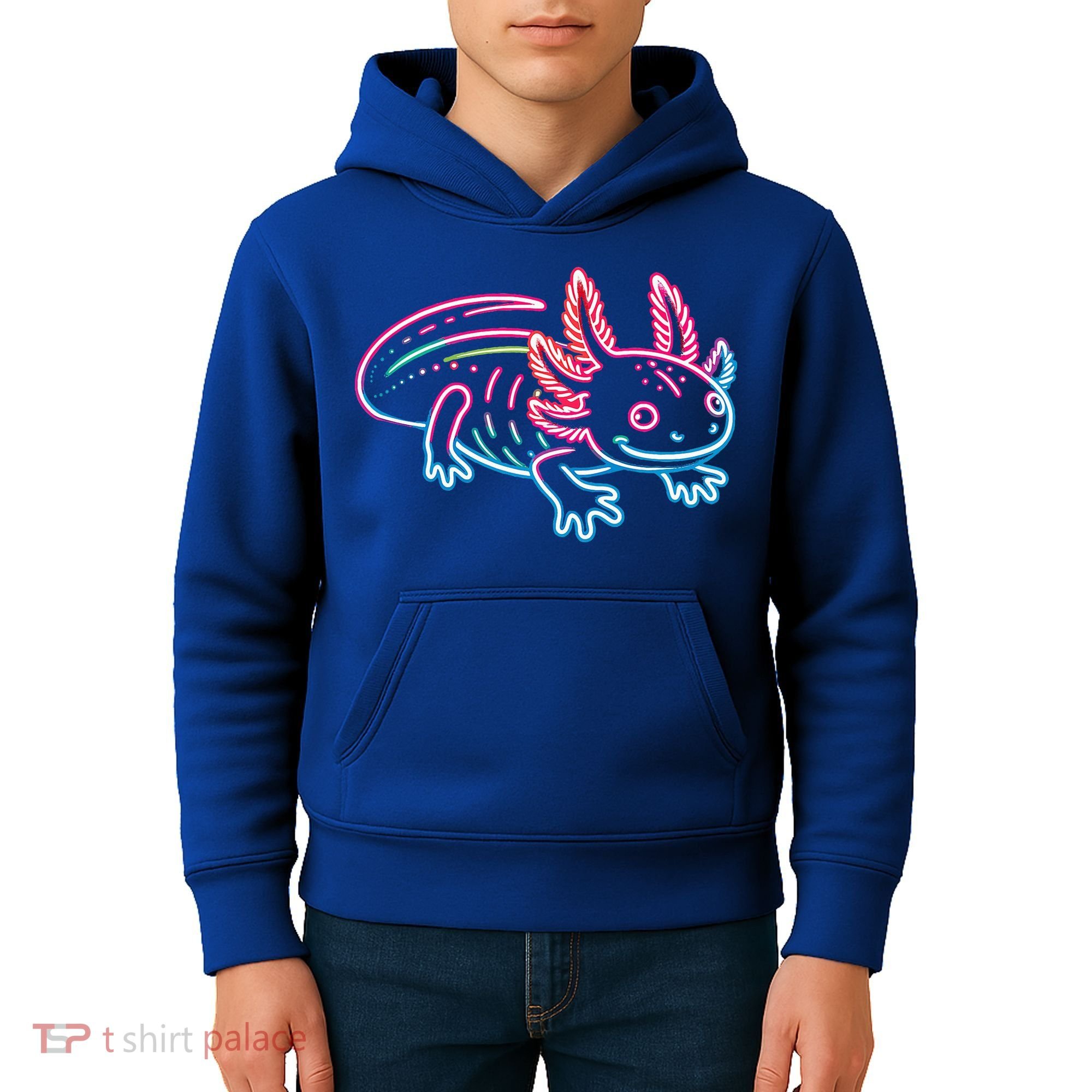 Axolotl Animal Pop Art Cute Axolotl Lover Kids Hoodie