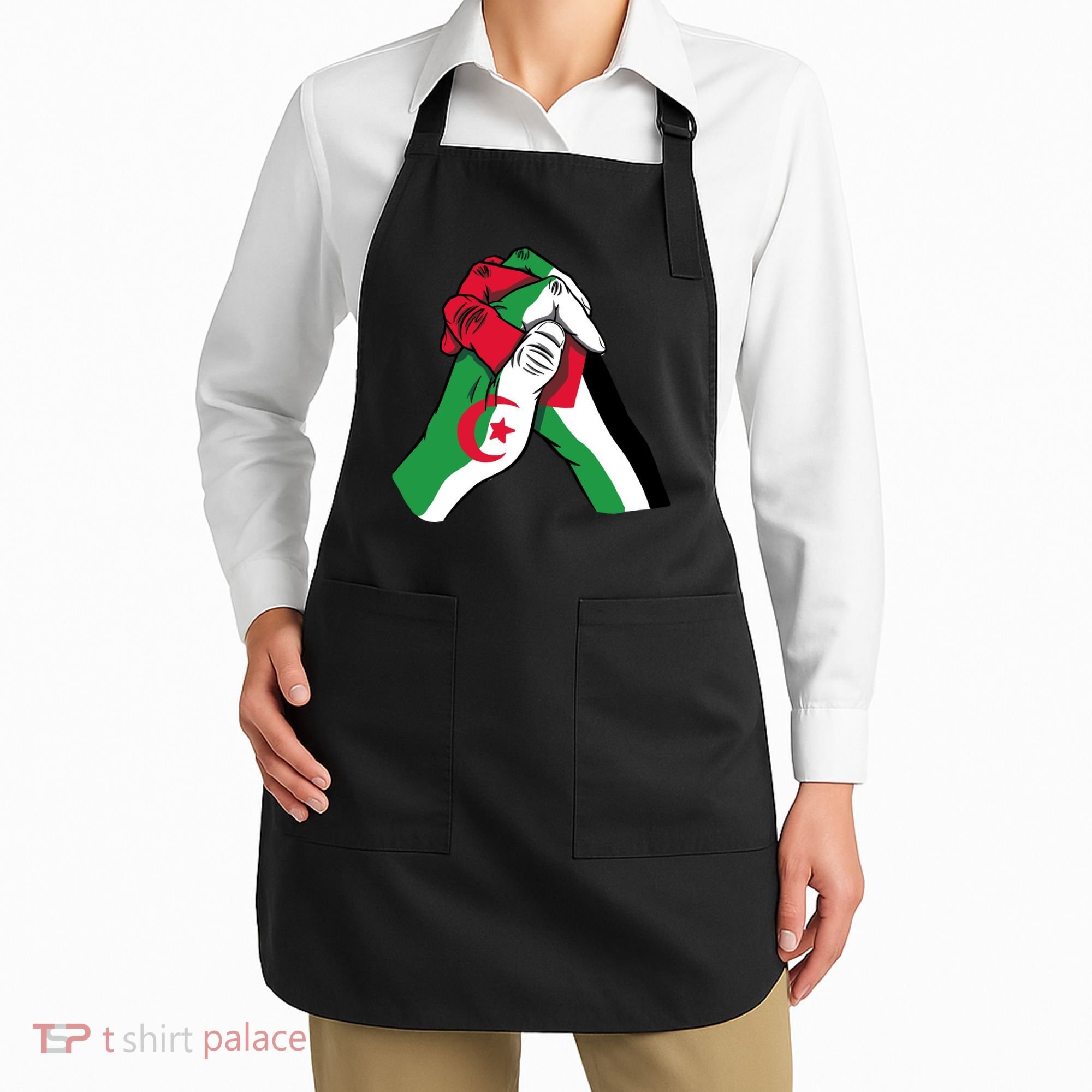 Algeria And Palestine Hands Apron