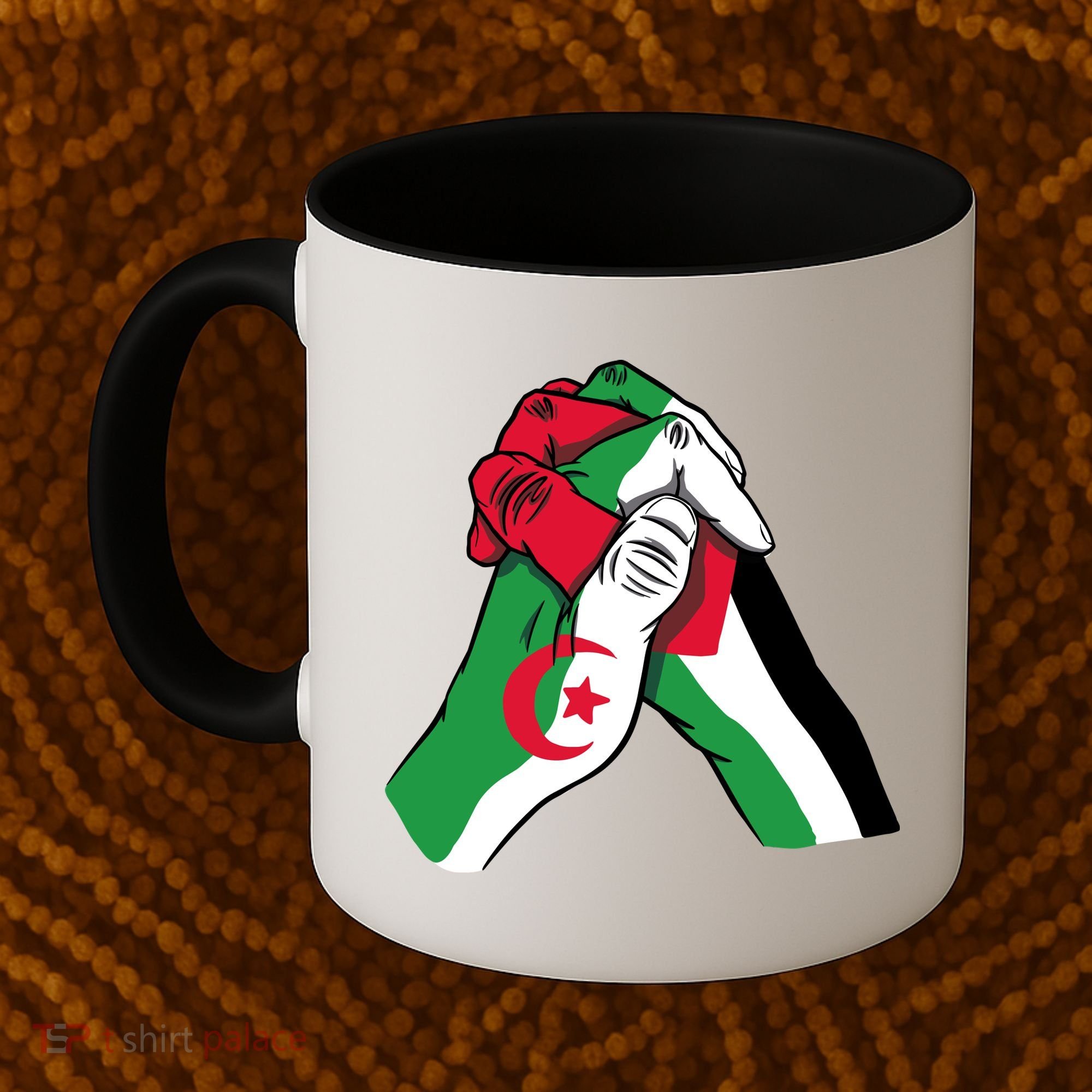 Algeria And Palestine Hands Coffee Mug