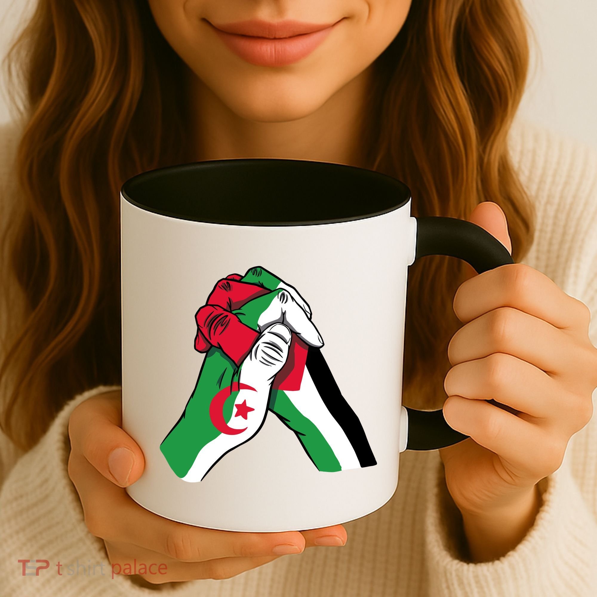 Algeria And Palestine Hands Coffee Mug