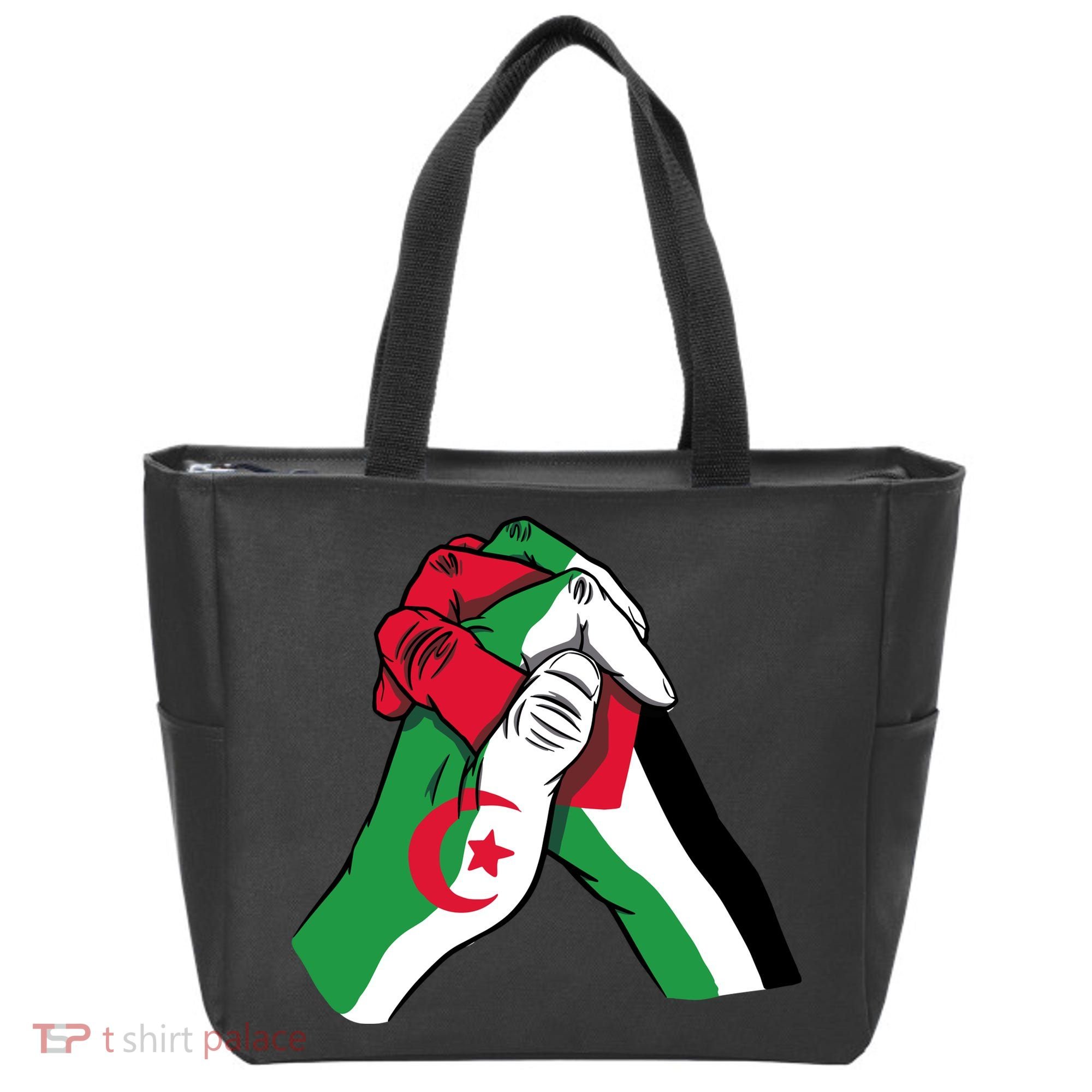 Algeria And Palestine Hands Tote Bag