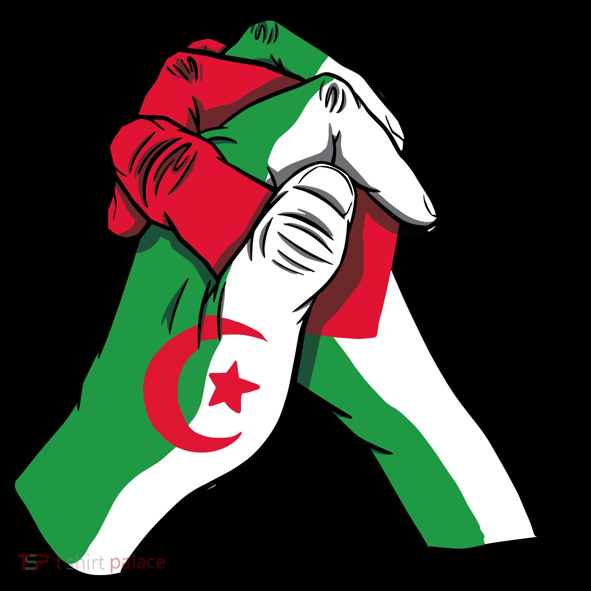 Algeria And Palestine Hands Tote Bag