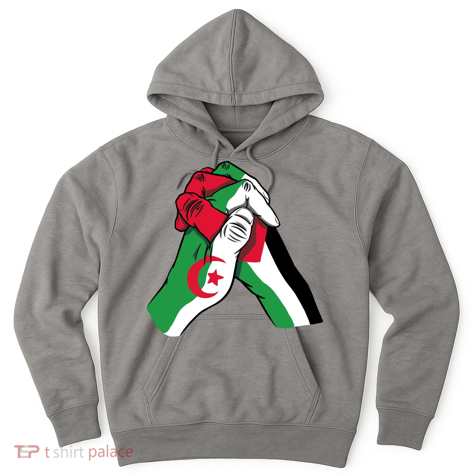 Algeria And Palestine Hands Hoodie