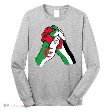 Algeria And Palestine Hands Long Sleeve Shirt