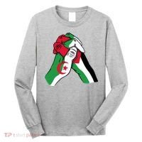 Algeria And Palestine Hands Long Sleeve Shirt thumb 0