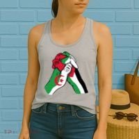 Algeria And Palestine Hands Women's Tank Top thumb 2
