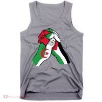 Algeria And Palestine Hands Tank Top thumb 0