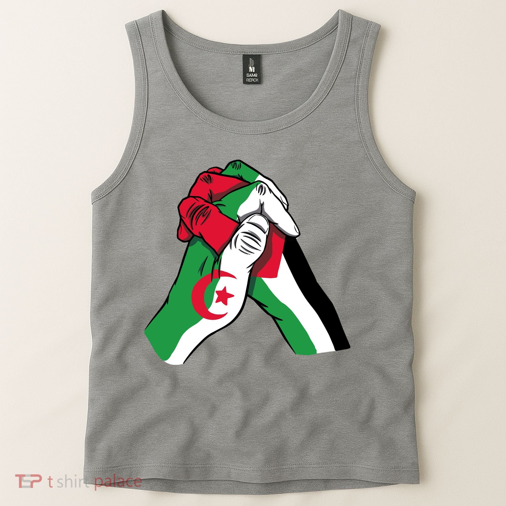 Algeria And Palestine Hands Tank Top