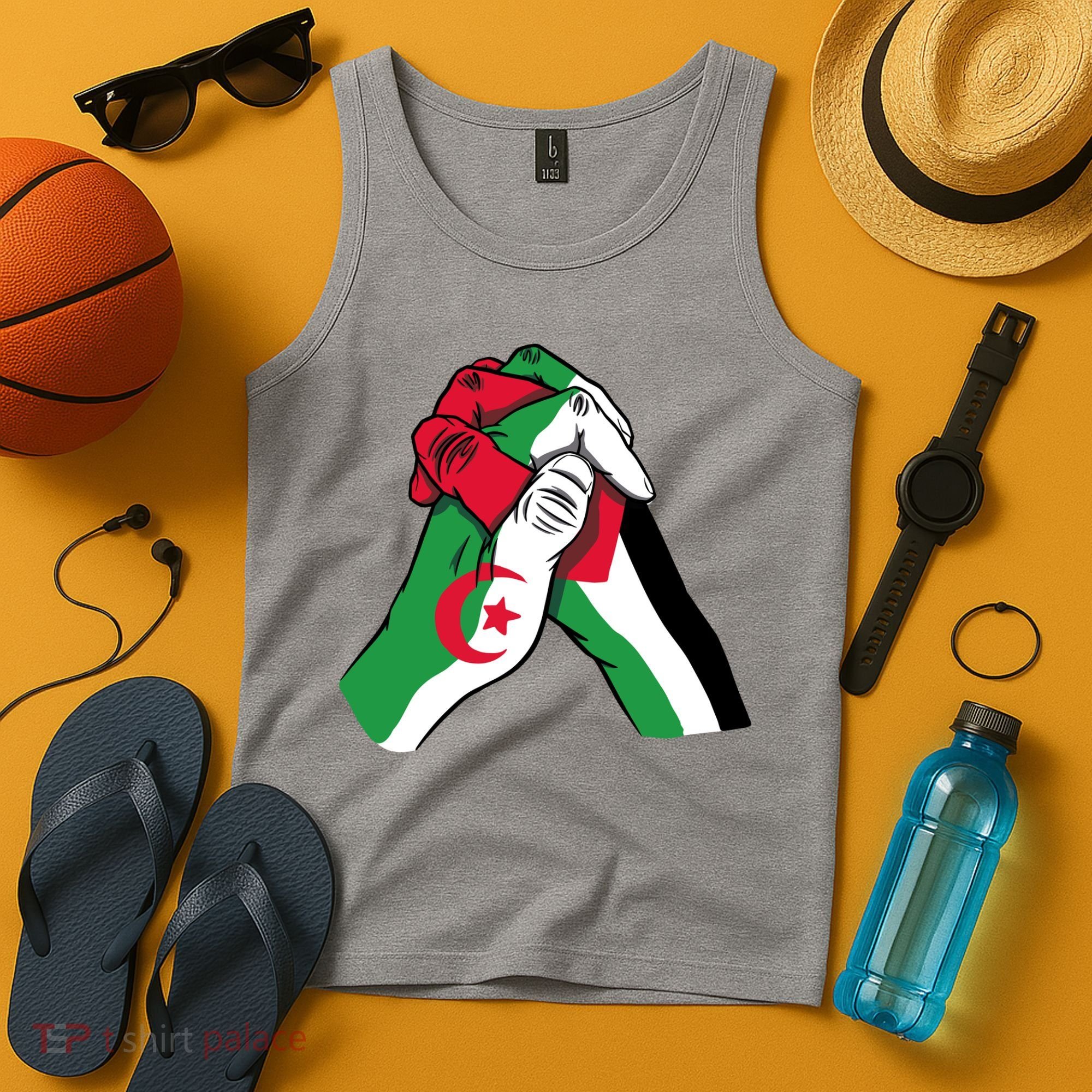 Algeria And Palestine Hands Tank Top
