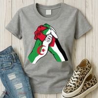 Algeria And Palestine Hands Women's T-Shirt thumb 3
