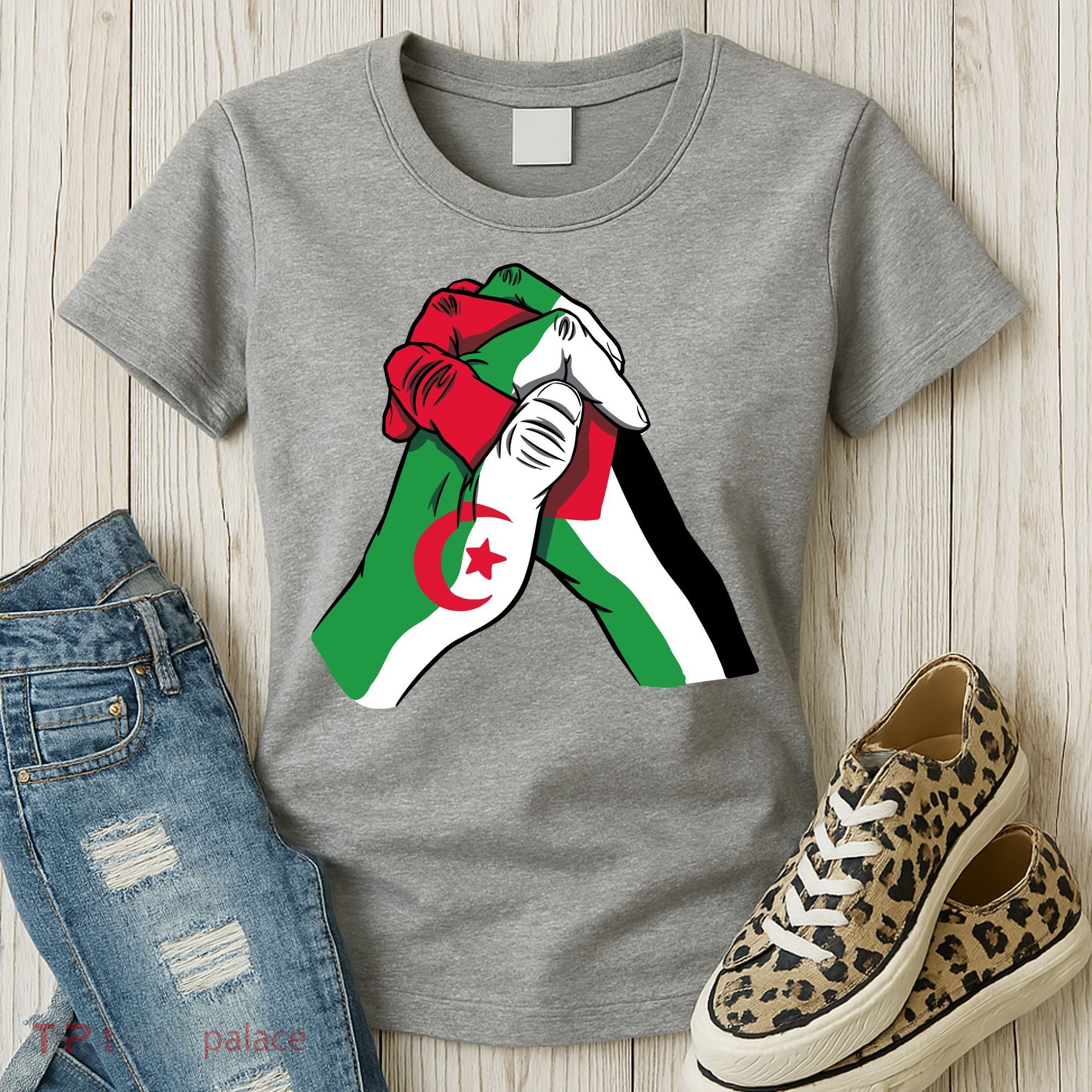 Algeria And Palestine Hands Women's T-Shirt