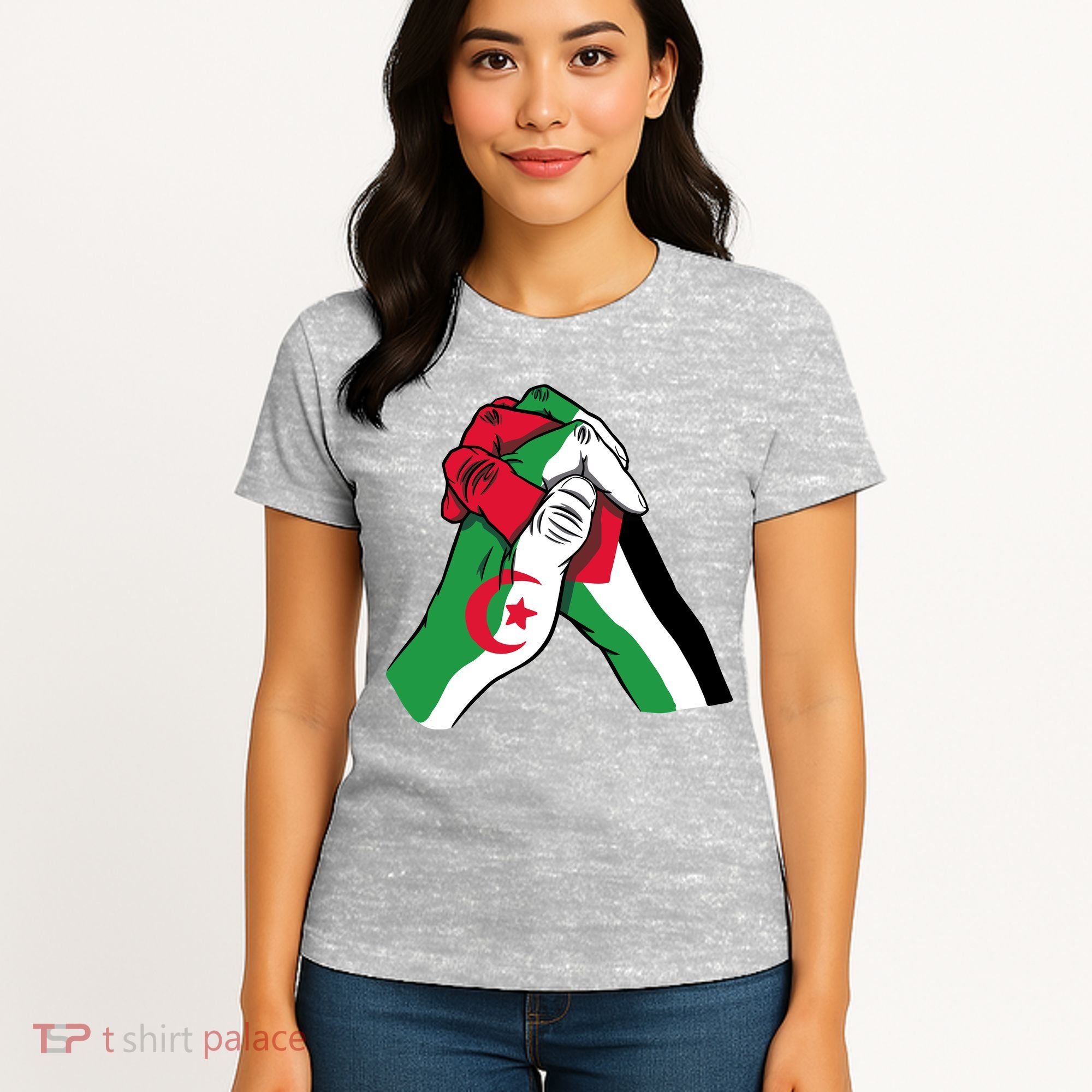 Algeria And Palestine Hands Women's T-Shirt