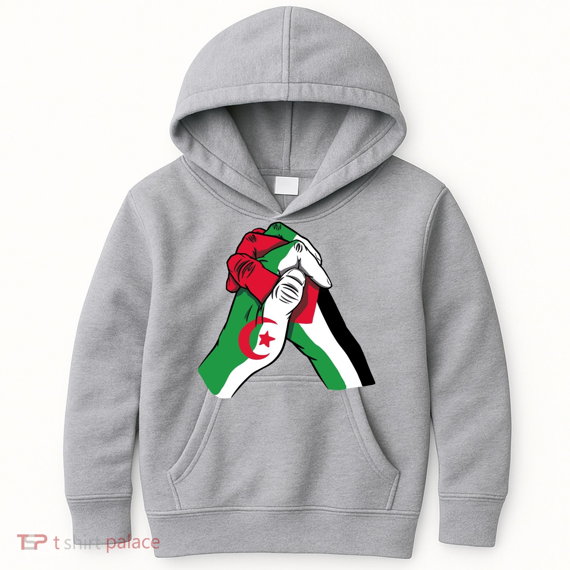 Algeria And Palestine Hands Kids Hoodie