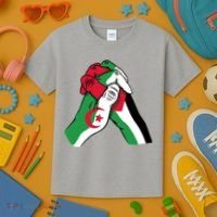 Algeria And Palestine Hands Kids T-Shirt thumb 3