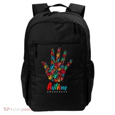 Autism Awareness Painted Hand Prints Backpack