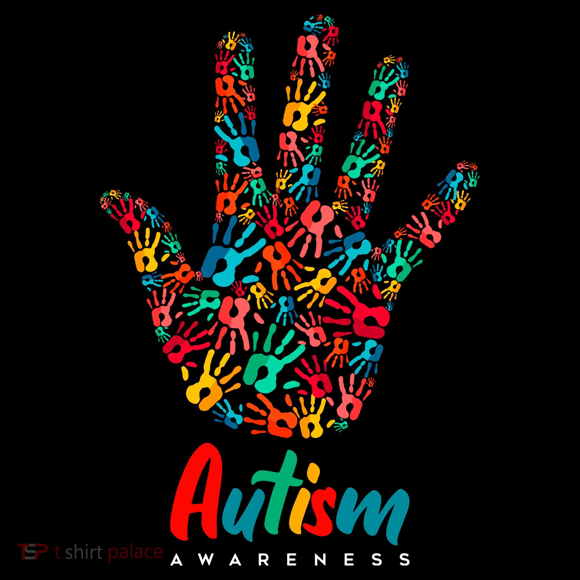 Autism Awareness Painted Hand Prints Bucket Hat