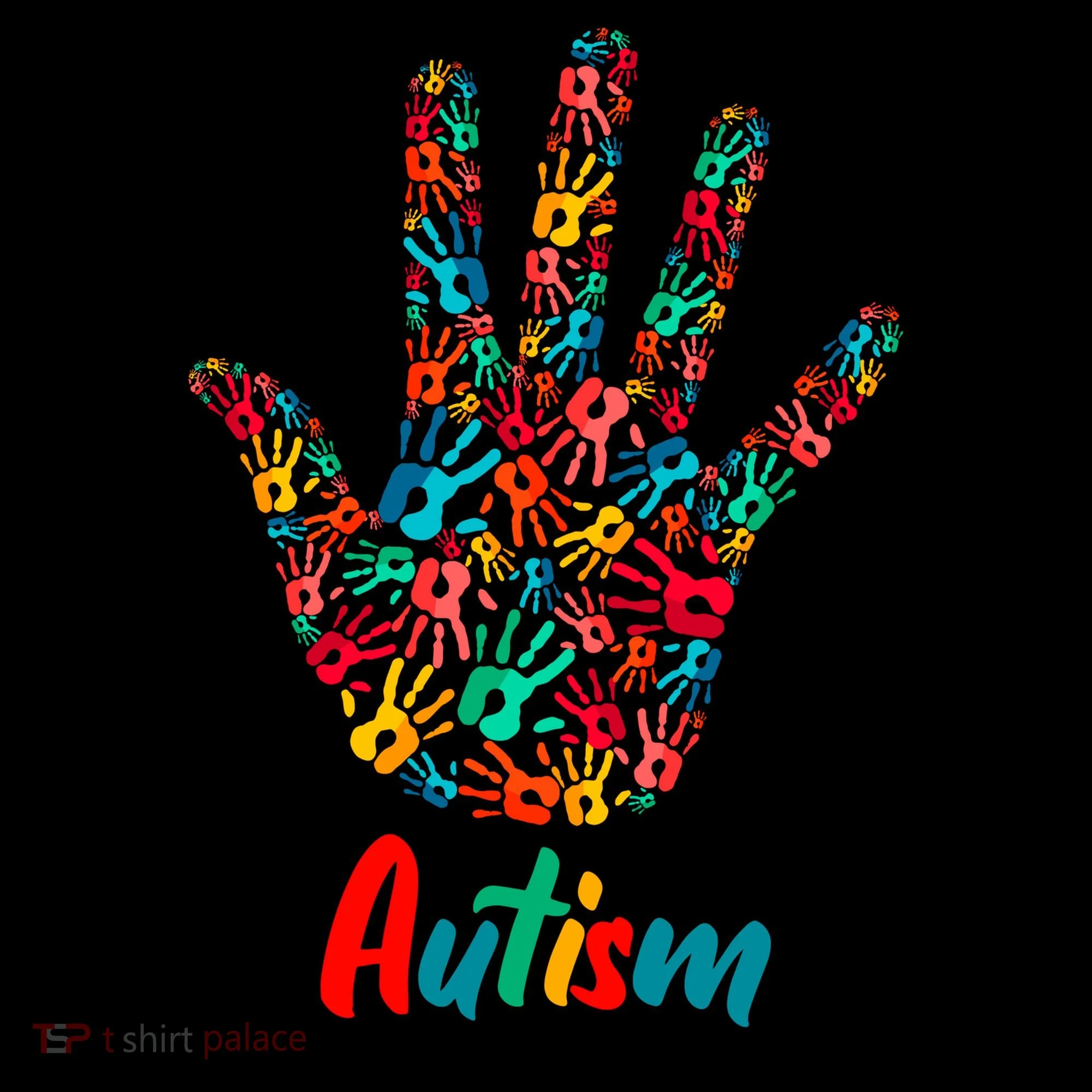 Autism Awareness Painted Hand Prints Coffee Mug