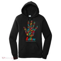 Autism Awareness Painted Hand Prints Women's Hoodie thumb 0