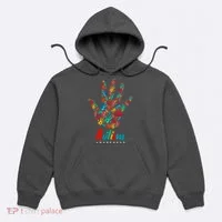 Autism Awareness Painted Hand Prints Hoodie thumb 0