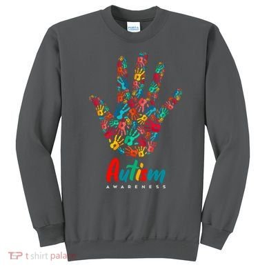 Autism Awareness Painted Hand Prints Sweatshirt