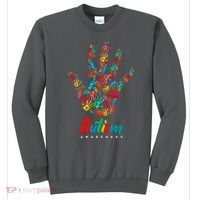 Autism Awareness Painted Hand Prints Sweatshirt thumb 0