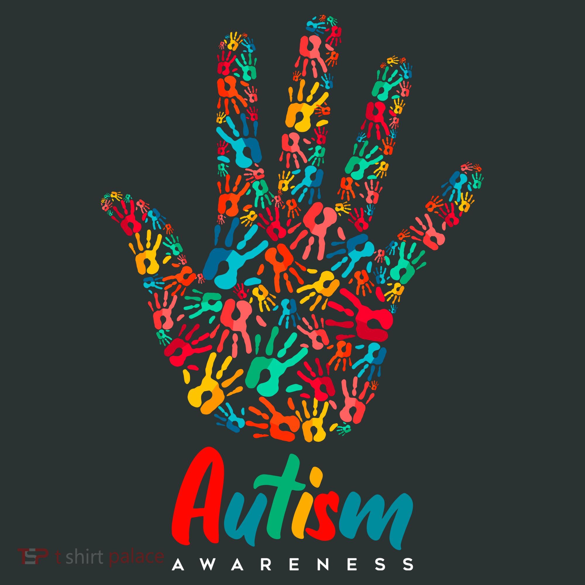 Autism Awareness Painted Hand Prints Sweatshirt
