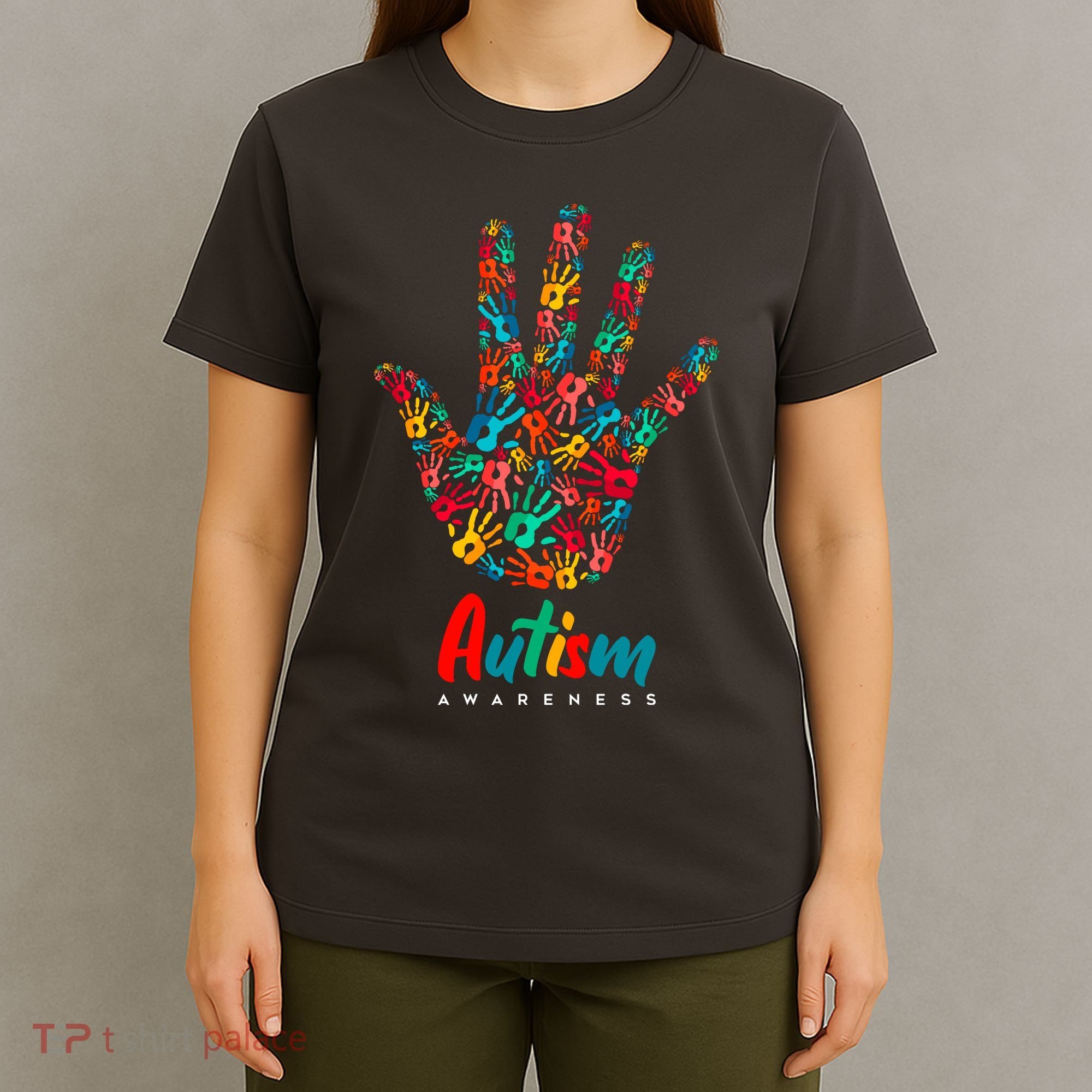 Autism Awareness Painted Hand Prints T-Shirt