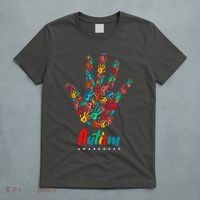 Autism Awareness Painted Hand Prints T-Shirt thumb 5
